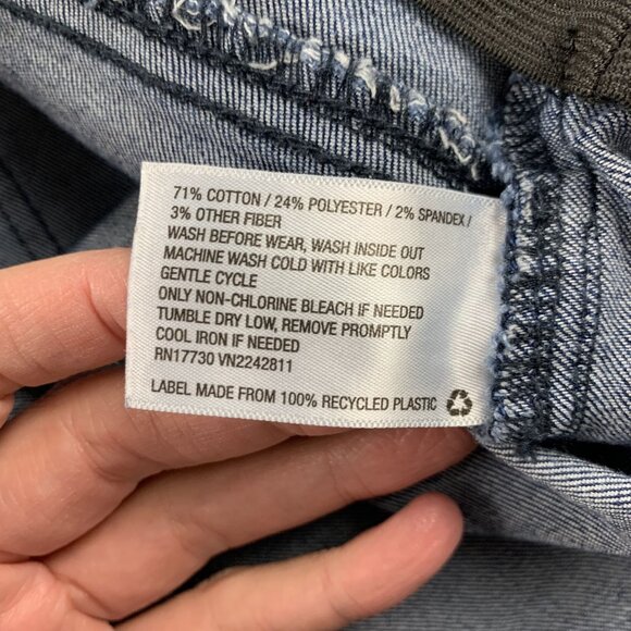 LONG Knox Rose Dark Wash Stretch Denim High Rise Pull On Flare Jeans M - Picture 5 of 7